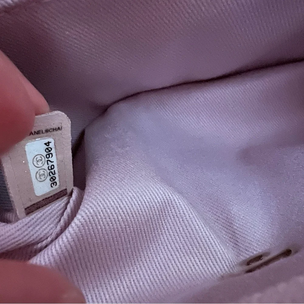 RARE 20A 2020 Chanel lilac small coco top handle pink shoulder bag - Picture 7 of 15